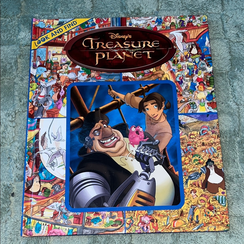 Disney Treasure Planet Look and Find Book - Red and Blue Cover